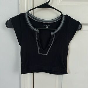 Out and under go for gold seamless top